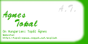 agnes topal business card
